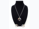 Tree of Life Chakra Gemstone Necklace with Earrings