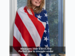 American Flag Throw Blanket - Plush Polyester Fleece United States Blanket
