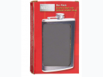 Maxam® 8oz Stainless Steel Flask with Solid Genuine Leather Wrap