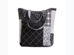 Virah Bella® Collection - Black & White Paisley Patchwork Quilt Set - King
