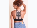 Women's Tattoo Mesh Racerback Bralette Top - 2 Color Options