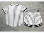 Men's Pinstripe Baseball Jersey Set