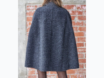 Women's Double Breasted Wool Blend Edgy Cape