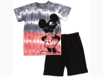 Toddler Boy Mickey Mouse Colorblock Tie-Dye Tee & Short Set