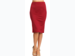 Women's Solid High Waisted Pencil Skirt - 2 Color Options