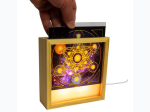 Wood LED Light Box w/ Changeable Glass & USB - Sacred Geometry