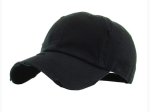 Vintage Style Baseball Cap with Distressing - 3 Color Options