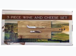 Charcuterie Wine & Cheese Board 3 Piece Set