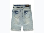 Boy's FWRD Rip-Patch Denim Shorts in Ice Blue Wash