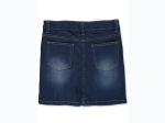 Girl's Real Love Button Down Distressed Denim Skirt w/ Adjustable Waist