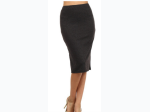 Women's Solid High Waisted Pencil Skirt - 2 Color Options