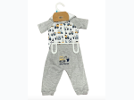Baby Boy "You Dig Me" Construction 3pc Creeper Pant Set