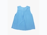 Junior's Sleeveless Grommet Lace Up Detail Top In Blue