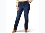 Women's Plus Straight Leg Mid-Rise Relaxed Fit Jeans - Petite Length