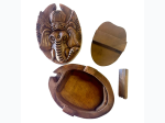 Carved Wooden Ganesh Puzzle Box - 5" x 3.5"