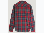 Men's Red & Grey Two Tone Plaid Flannel Shirt