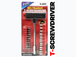 21 Pcs T-Handle Socket Screwdriver & Bits Set
