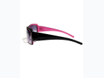 Ladies Two-Tone Rhinestone Accent Fashion Sunglasses in Black/Pink