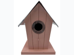 Wood Birdhouse with Tin Roof