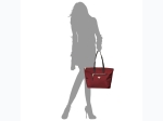 Nylon PEGASO Logo Front Zip Pocket Shopper Tote - 2 Color Options