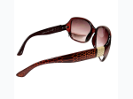 Women's Revlon Deep Burgundy Snake Print Accent Sunglasses