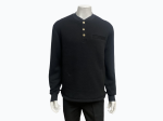 Men's Sherpa Lined Thermal Henley Top w/ Pockets