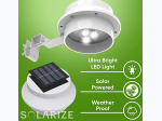 Solarize Waterproof Outdoor LED Solar Gutter Lights - Set of 4 Lights