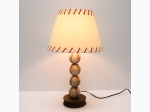 Stacked Baseball Table Lamp w/ Fabric Shade