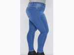 Missy Plus Wannabettabutt Mid-Rise 1-Button Skinny Jean With Regular Hem