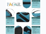 Bagail Travel Luggage Packing Cube Organizers w/ Laundry Bag in Teal - 6pc Set