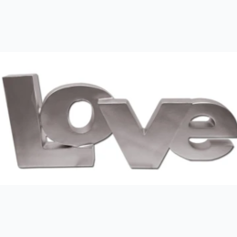 12" X 5" Tabletop Resin Word Decor LOVE - 2 Colors