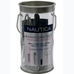 Nautica 4 Piece Manicure Set in Paint Style Can