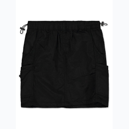 Girl's Nylon Adjustable Waist Cargo Skirt in Black