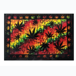 Rasta Hemp Leaf Tapestry - 4.5 x 6.6 ft