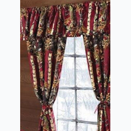 Virah Bella® Officially Licensed 5 Piece Curtain Set - The Woods - Burgundy