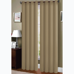 Blackout Cloth Grommet Top Window Curtain Panel - Brown - 1 Panel