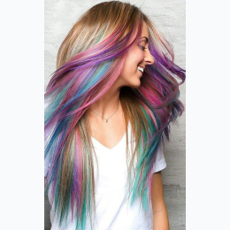 Solid Colored Highlight Clip-On Hair Extension