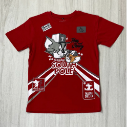 Boy's Tom & Jerry Short Sleeve T-shirt in Red