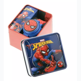 LCD Date & Time Watch in Tin Case - Marvel Spiderman Flip Top