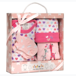 Newborn Girl 4-Piece Baby Girl Gift Box Set 0 - 6 Months - Giraffe