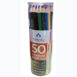 50 Count Bellofy Pre Sharpened Colored Pencils for Adults & Kids