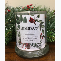 Holiday Hand Poured Soy Jar Candle - Holidays