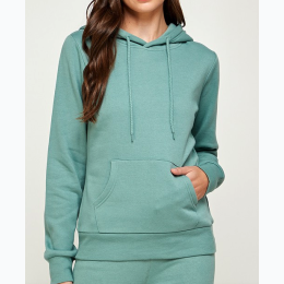 Plus Size Women's Bassic Fleece Pullover Hoodie - 2 Color Options
