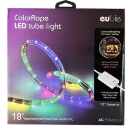 Tzumi Eubie LED Weatherproof 18ft Tube Rope Lights