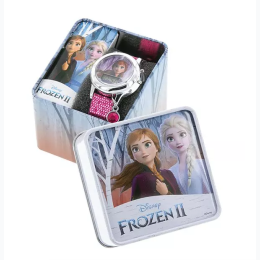 LCD Date & Time Watch in Tin Case - Disney Frozen 2 w/ Charm