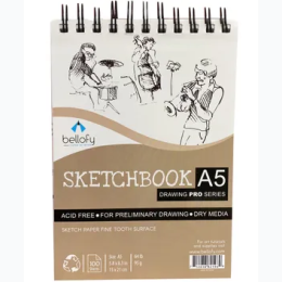 Bellofy 100 Sheet Artist Sketchbook 5.8 x 8.3in - Set of 2