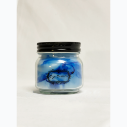 Coyer Mason Jar Swirled Soy Candle - Blueberries & Bourbon - 8 oz