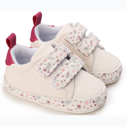 Baby Girl's Floral Velcro Shoes