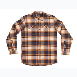 Men's Plaid Flannel Button Down Shirt - GREY - SIZE M