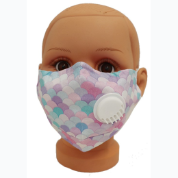 Kid's Mermaid Tail Face Mask With Breathing Valve